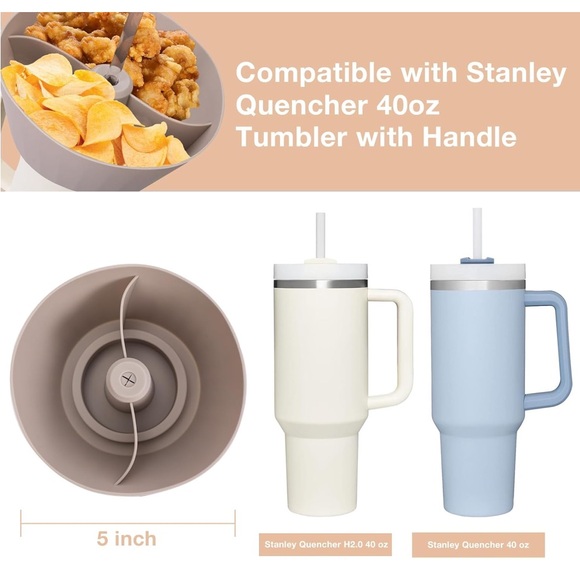 Snack Bowl for Stanley 40 oz Tumbler with Handle - Picture 5 of 6